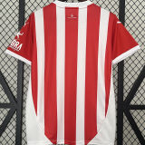 2024/25 Gijon Home Red White Fans Soccer Jersey 希洪竞技
