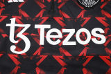 2025 M Utd Black Red Sweater Tracksuit