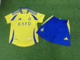 2024/25 Al Nassr Home Yellow Player Version Kids Jersey 球员版童装