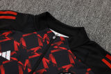 2025 M Utd Black Red Sweater Tracksuit