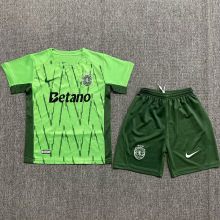 2024/25 Sporting CP Lisbon Away Green Kids Jersey 里斯本