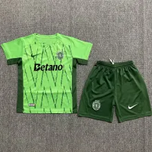 2024/25 Sporting CP Lisbon Away Green Kids Jersey 里斯本