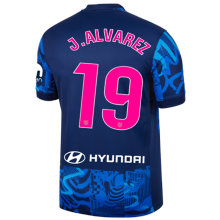 J.ALVAREZ #19 ATM Third Blue Fans Jersey 2024/25 （LaLiga Font 西甲字体 有号下广告 ★★ ）