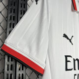 RAFA LEãO #10 AC Milan Away White Fans Soccer Jersey 2024/25 意甲字体 ★★