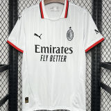 RAFA LEãO #10 AC Milan Away White Fans Soccer Jersey 2024/25 意甲字体 ★★