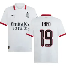THEO #19 AC Milan Away White Fans Soccer Jersey 2024/25 UCL Font 欧冠字体 ★★