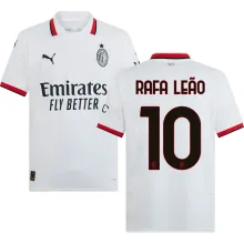 RAFA LEãO #10 AC Milan Away White Fans Soccer Jersey 2024/25 意甲字体 ★★