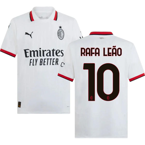 RAFA LEãO #10 AC Milan Away White Fans Soccer Jersey 2024/25 意甲字体 ★★