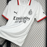 RAFA LEãO #10 AC Milan Away White Fans Soccer Jersey 2024/25 意甲字体 ★★