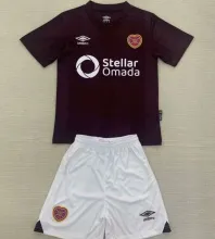 2024/25 Heart of Midlothian F.C.Home Kids Soccer Jersey 中洛锡安 苏格兰