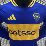 2024/25 Boca Home Blue Player Version Long Sleeve Jersey