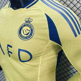 2024/25 Al Nassr Home Yellow Long Sleeve Player Version Jersey