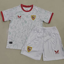 2024/25 Sevilla FC Home White Kids Soccer Jersey
