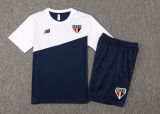 2025 Sao Paulo White Sapphire Blue Training Jersey(A Set)