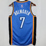 2024 KC Thunder HOLMGREN #7 Black NBA Jersey