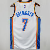 2024 KC Thunder HOLMGREN #7 White NBA Jersey