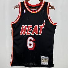 2013/14 Miami Heat JAMES #6 Black Retro NBA Jersey