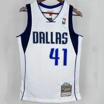 2010/11 Mavericks NOWITZKI #41 White Retro NBA Jersey