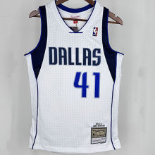 2010/11 Mavericks NOWITZKI #41 White Retro NBA Jersey