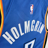 2024 KC Thunder HOLMGREN #7 Black NBA Jersey