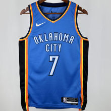 2024 KC Thunder HOLMGREN #7 Black NBA Jersey