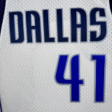 2010/11 Mavericks NOWITZKI #41 White Retro NBA Jersey