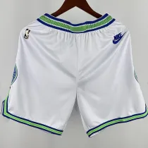 2024/25 Timberwolves White Retro NBA Shorts Pants