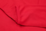 2025 Ad~ Red Sweater Tracksuit