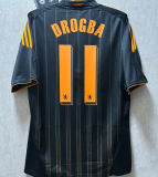 DROGBA #11 CFC Third Black Retro Soccer Jersey 2010/2011 (UCL Font 欧冠字体) ★★
