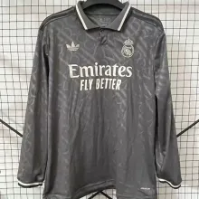 2024/25 RM Third Black Fans Long Sleeve Soccer Jersey