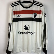 2024/25 M Utd Third White Long Sleeve Fans Soccer Jersey