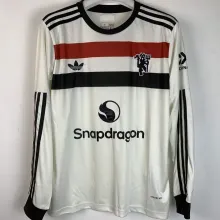 2024/25 M Utd Third White Long Sleeve Fans Soccer Jersey