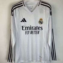 2024/25 RM Home White Fans Long Sleeve Soccer Jersey