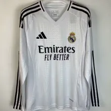 2024/25 RM Home White Fans Long Sleeve Soccer Jersey