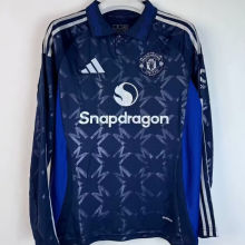 2024/25 M Utd Away Long Sleeve Fans Soccer Jersey
