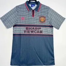 1994/96 M Utd Away Black Retro Soccer Jersey