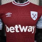 2024/25 West Ham Home Player Version Soccer Jersey