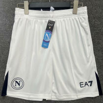2024/25 Napoli White Shorts Pants 黑边