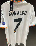 2013/14 RM White Home Retro Player Version Long Sleeve Soccer Jersey 球员版