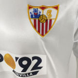 1987/90 Sevilla FC Home White Retro Soccer Jersey
