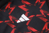 2025 M Utd Black Red Kids Sweater Tracksuit