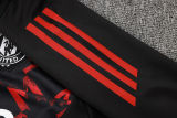 2025 M Utd Black Red Kids Sweater Tracksuit