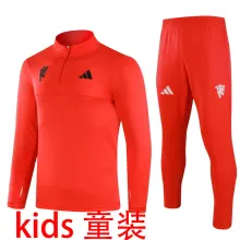2025 M Utd Red Kids Sweater Tracksuit