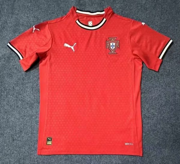 2025 Portugal Home Red Fans Soccer Jersey