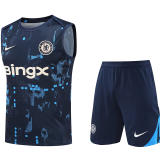 2025 CFC Sapphire Blue Vest Training Jersey(A Set)