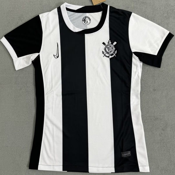 2024/25 Corinthians Third Black WHite Women Soccer Jersey 女