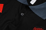 2025 M Utd Black POLO Training Tracksuit