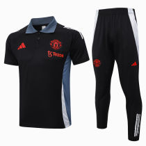 2025 M Utd Black POLO Training Tracksuit