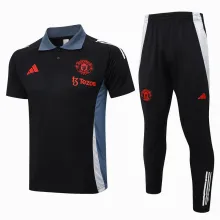 2025 M Utd Black POLO Training Tracksuit