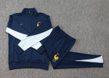 2025 France Sapphire Blue Kids Jacket Tracksuit